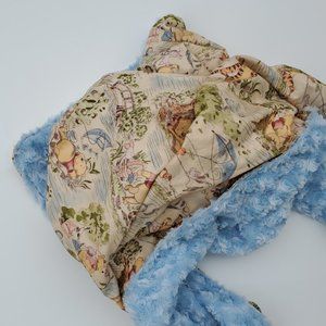 Winnie The Pooh Toile Cotton Calico Baby Blanket